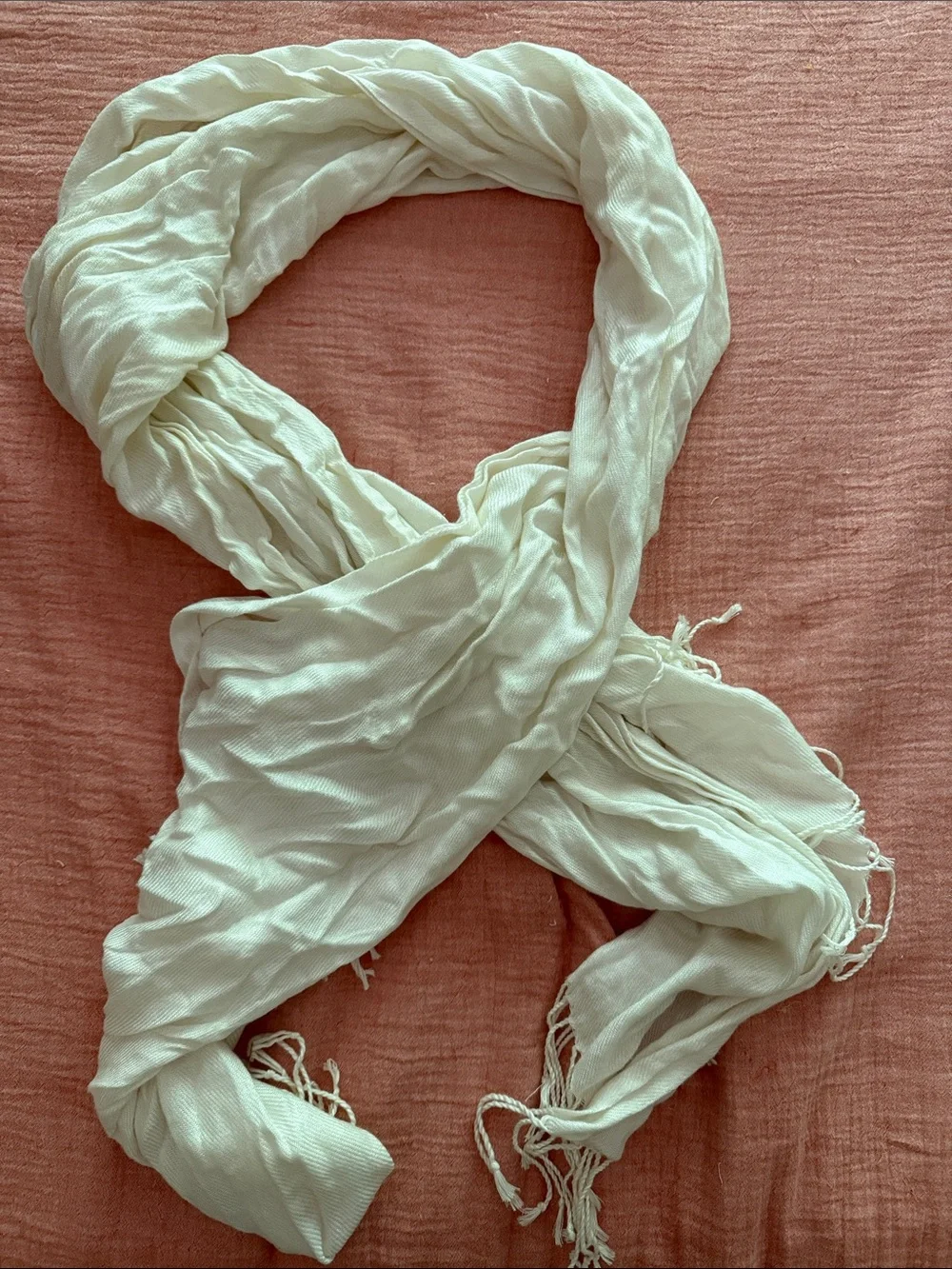 Lightweight Cream Shawl Scarf - Women Accessories